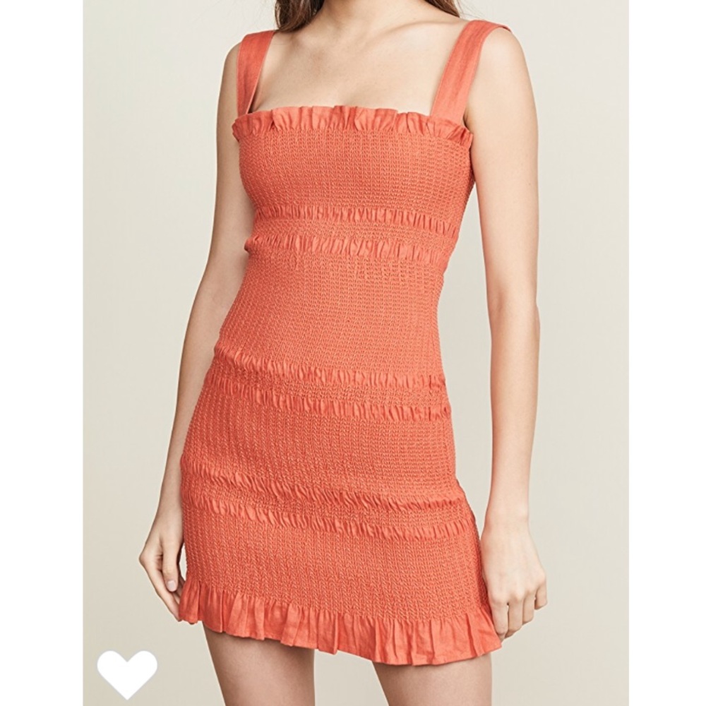 Capulet Smocked Vivianne Mini Dress Orange | XS